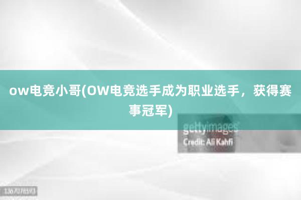 ow电竞小哥(OW电竞选手成为职业选手，获得赛事冠军)