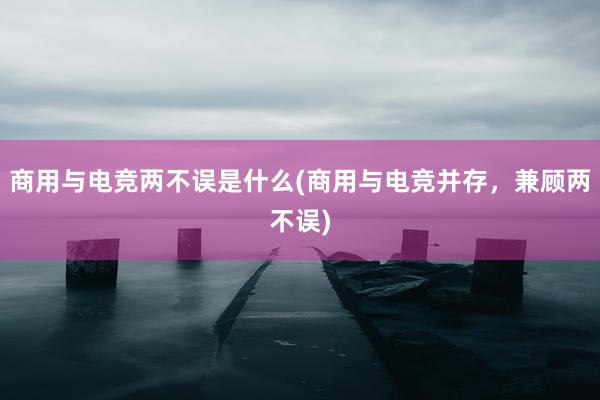 商用与电竞两不误是什么(商用与电竞并存，兼顾两不误)