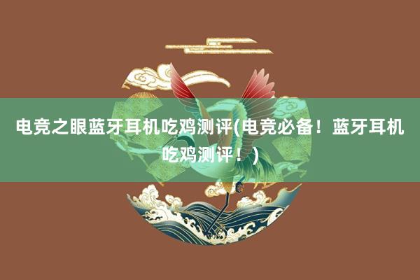 电竞之眼蓝牙耳机吃鸡测评(电竞必备！蓝牙耳机吃鸡测评！)