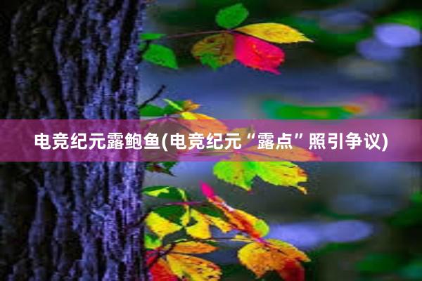 电竞纪元露鲍鱼(电竞纪元“露点”照引争议)