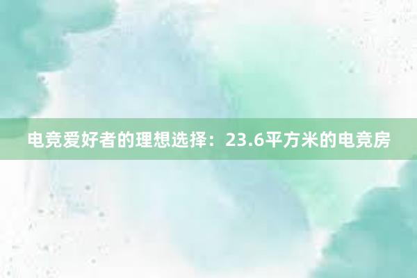 电竞爱好者的理想选择：23.6平方米的电竞房