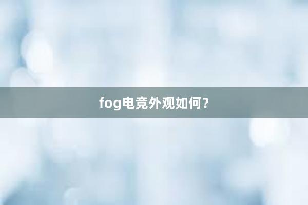 fog电竞外观如何？