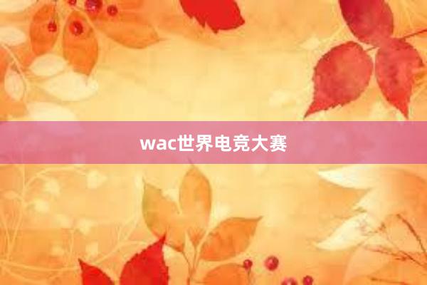 wac世界电竞大赛