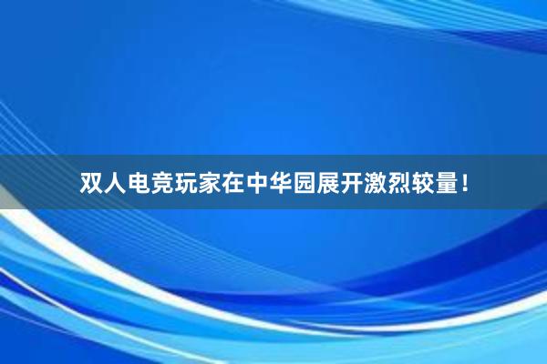 双人电竞玩家在中华园展开激烈较量！