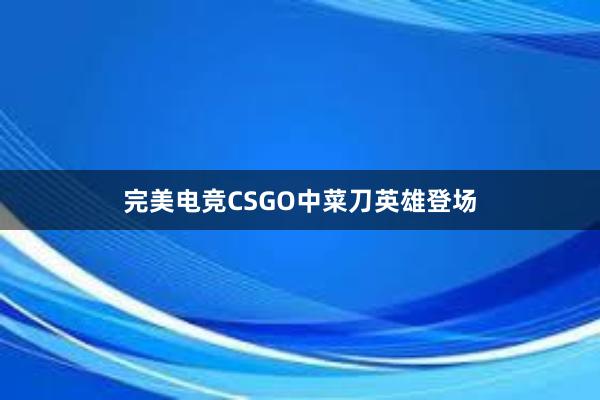 完美电竞CSGO中菜刀英雄登场